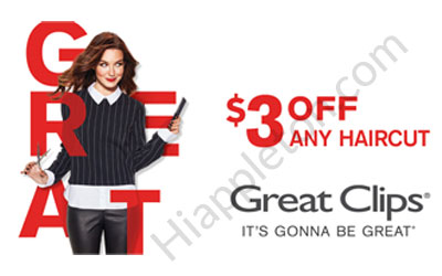 Great Clips $3 Off Coupon
